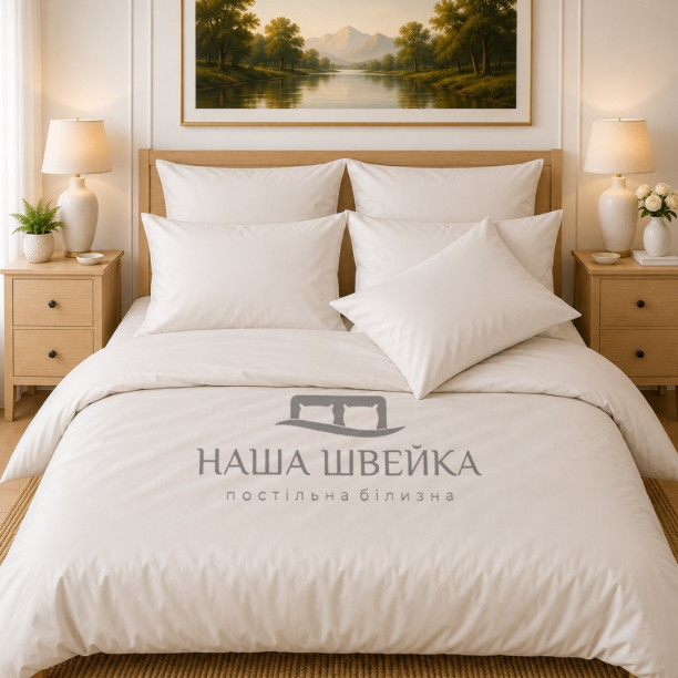 Постельное белье Сатин Premium+ Нежная ваниль однотонный Семейное 2 х 150*215 см Постельное белье Сатин Premium+ Нежная ваниль однотонный Семейное 2 х 150*215 см